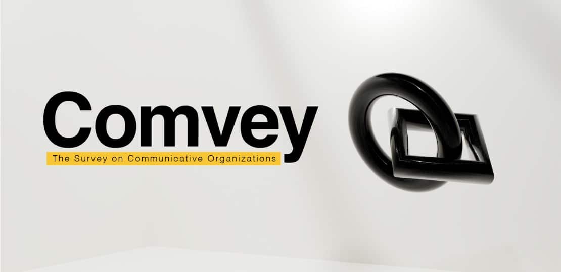 Comveys logotype consisting of a Circle that goes through a square